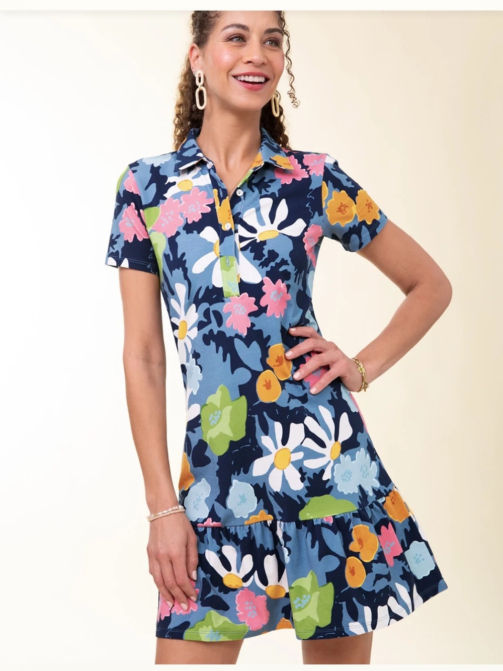 Spartina 449 Joelle Dress Strathy Hall Abstract Floral